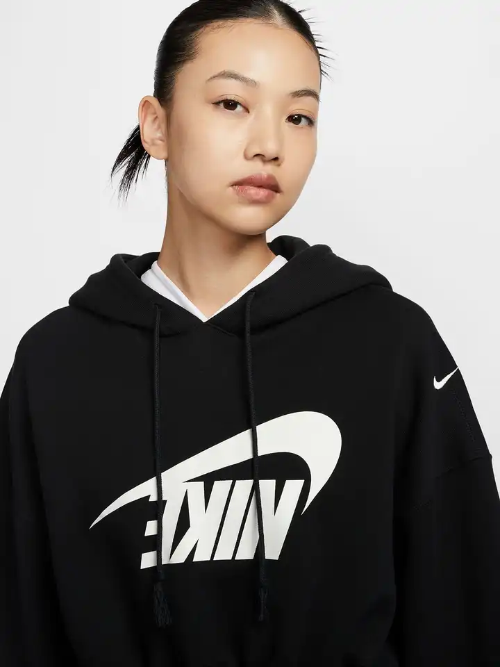 black and white nike hoodie womens