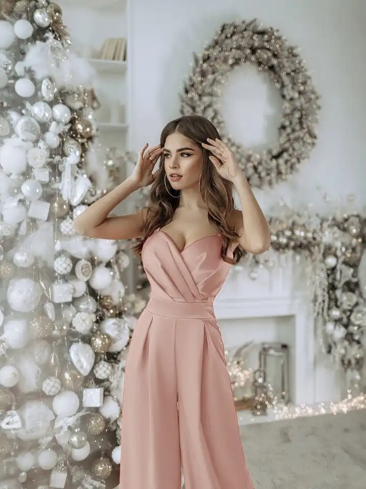 Buy StyleCast Pink Shoulder Straps Basic Jumpsuit - Jumpsuit for