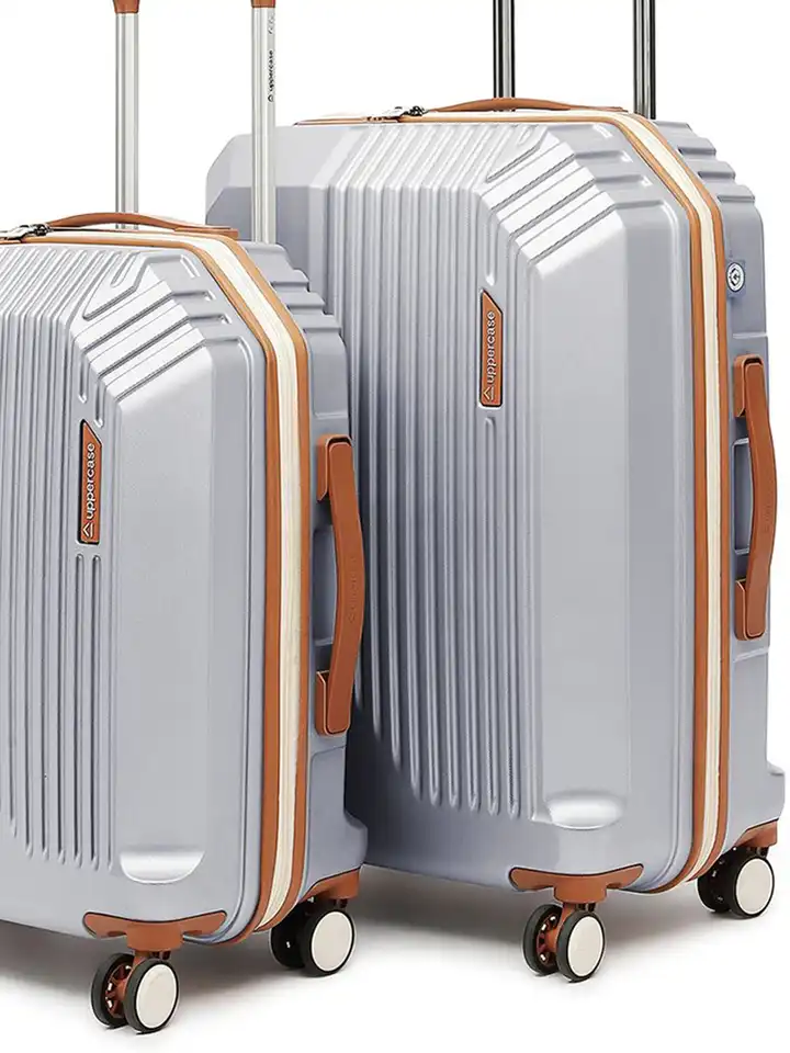 Buy uppercase Set Of 2 Vector Textured Hard-Sided Trolley Bags