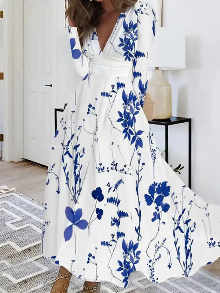 chinese dress ladies Arizona White Floral Print Maxi Dress - 18 main image 0