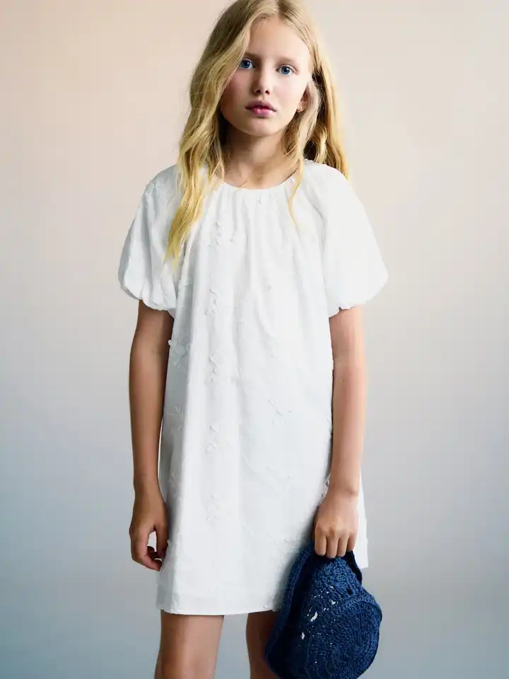 sachin and babi light blue dress Embroidered cotton dress - Baby girls