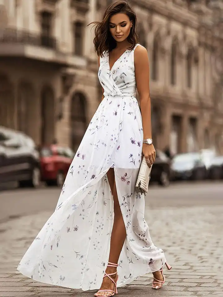fitted lace wedding dress Colored Wedding Dresses, Purple and White Wedding Dress, Ombre Wedding –  classygown main image 0