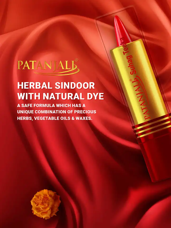Sindoor Patanjali Suhag Teeka - Kumkum Teinture Naturelle 3g, NEUF, Marron