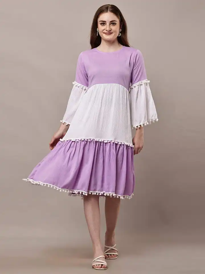 knee length dresses for ladies Brown Lace Cutout Maternity Midi Dress – PinkBlush main image 0