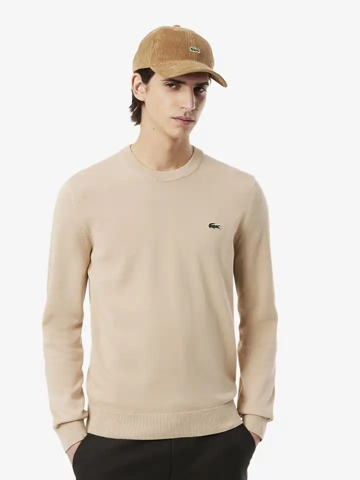 Buy Lacoste Men Round Neck Pure Cotton Pullover Sweater - Sweaters