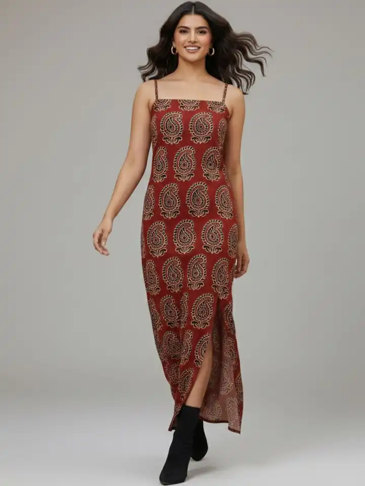 Buy fusion by glitchez Print Maxi Dress - Dresses for Women 38558071 |  Myntra