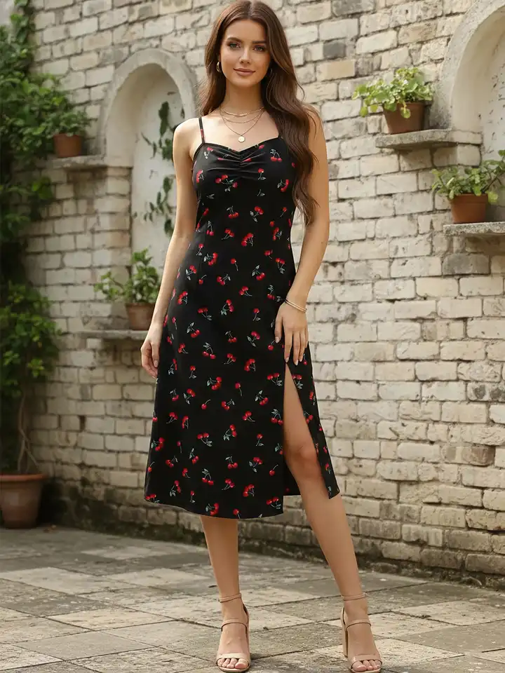 chinese dress ladies HIGH NECK ORGANZA A LINE MIDI DRESS IN RED | CULT MIA main image 1
