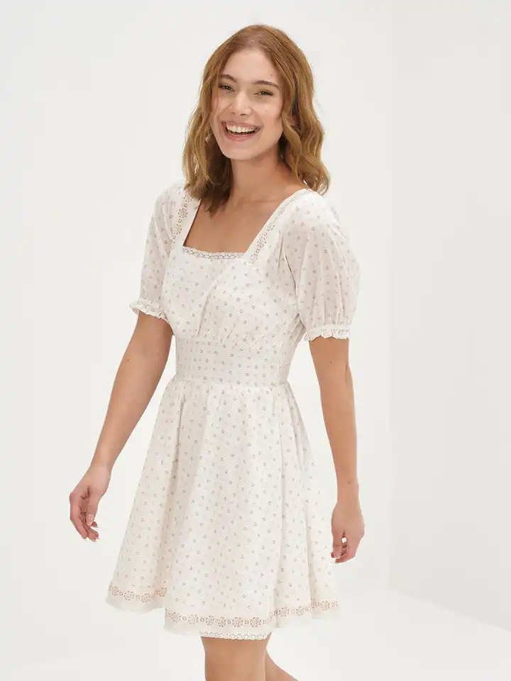Buy AMERICAN EAGLE OUTFITTERS Women White Pure Cotton Mini Dress - Dresses  for Women 19533498 | Myntra