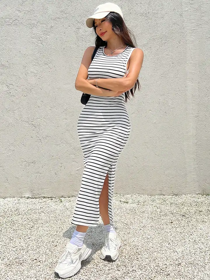 princess polly baby blue dress Buy AAHWAN Monochrome Striped Backless Bodycon Dress - Dresses for Women  32660287