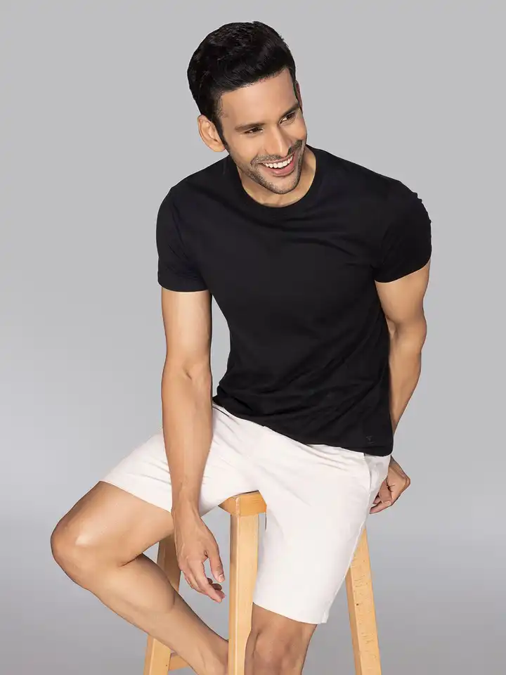 Buy XYXX Pace Ultra Breezy, Super Combed Cotton Solid Crew Neck T