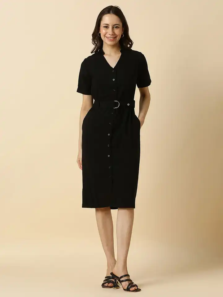 Buy Allen Solly Woman Shirt Collar Formal Shirt Dress - Dresses for Women  35644641 | Myntra