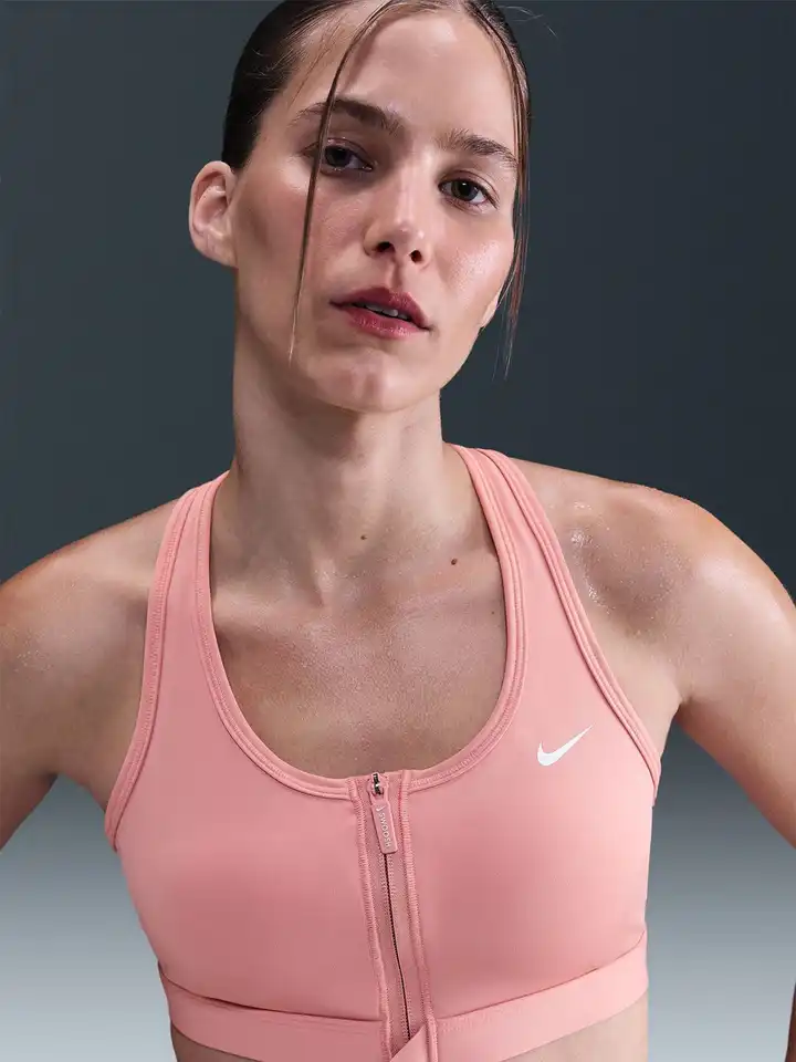 nike front closure sports bra