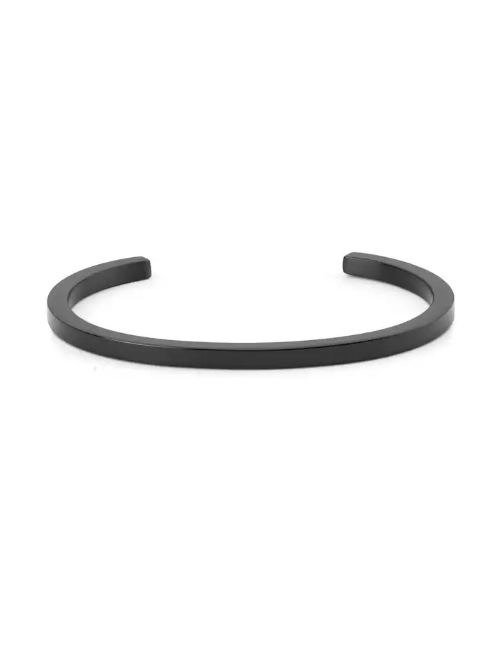 12mm Titanium Flat Cuff Bangle, Matte Finish – Comfort Fit, No Stone