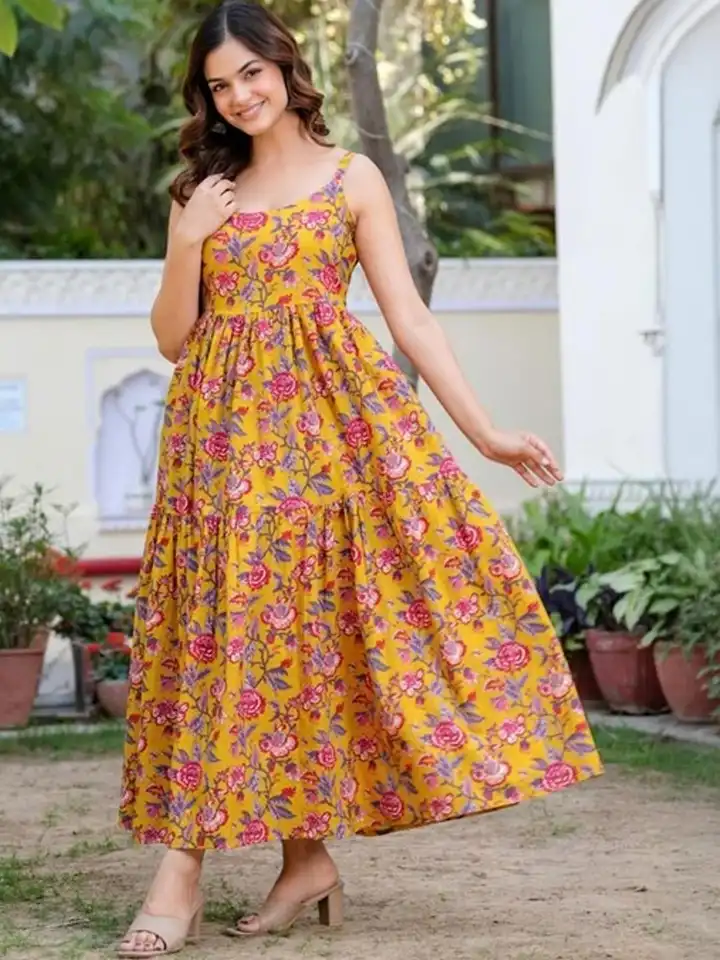 chinese dress ladies Floral Corsica Printed Maxi Dress main image 0