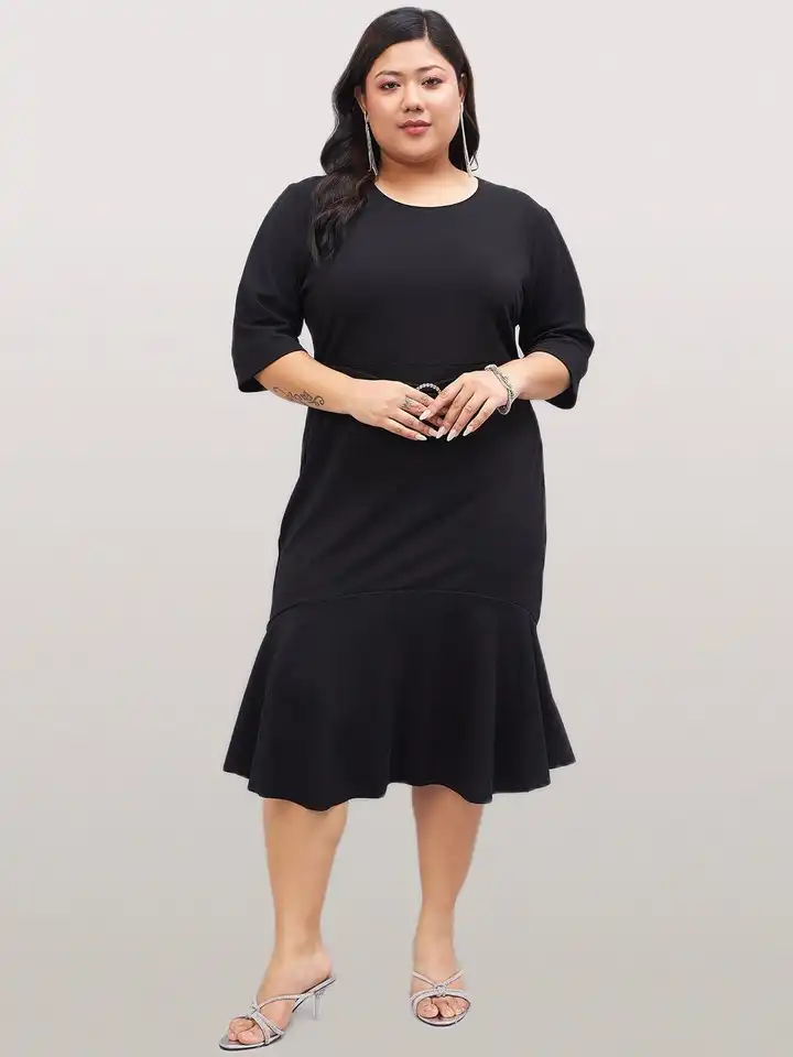 Buy Sztori Women Drop-Waist Midi Belted Dress - Dresses for Women 34669219 