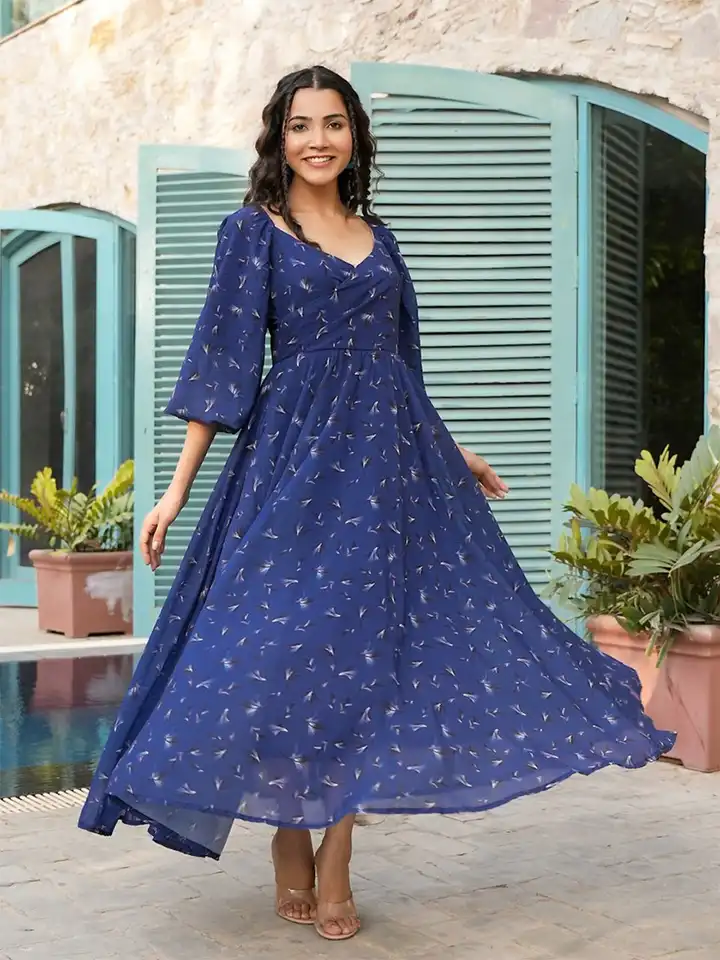 slim fit dress slacks Joseph Ribkoff Black/Multi Tropical Print Fit And Flare Dress Style 231187 main image 1
