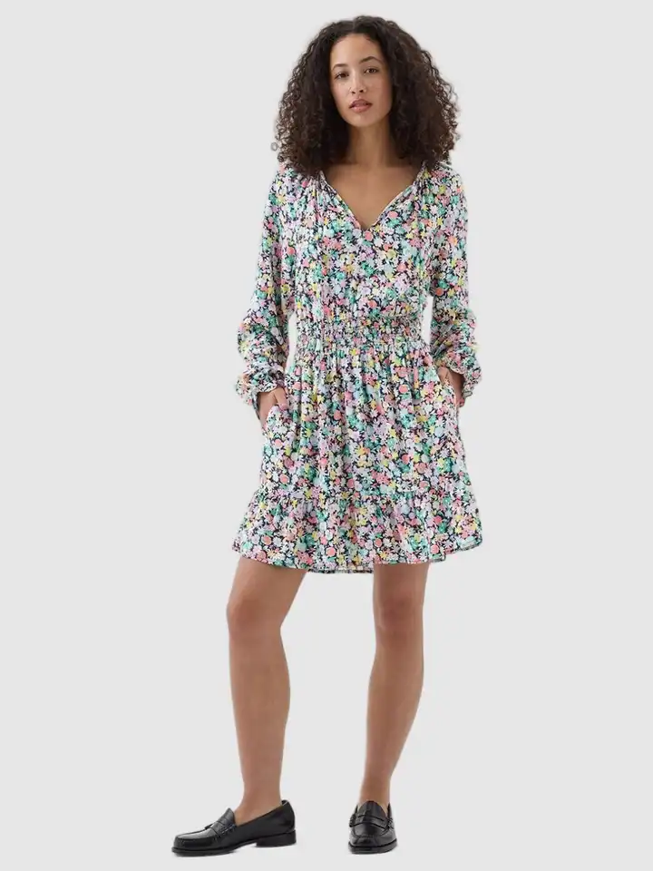 Buy GAP Women Floral Printed Smocked Fit & Flare Dress - Dresses for Women  34801307 | Myntra