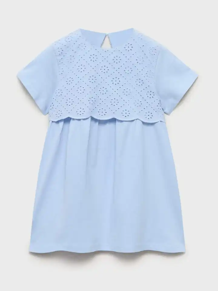 Buy Mango Kids Girls Floral Embroidered Cotton Fit & Flare Dress - Dresses  for Girls 33178629 | Myntra