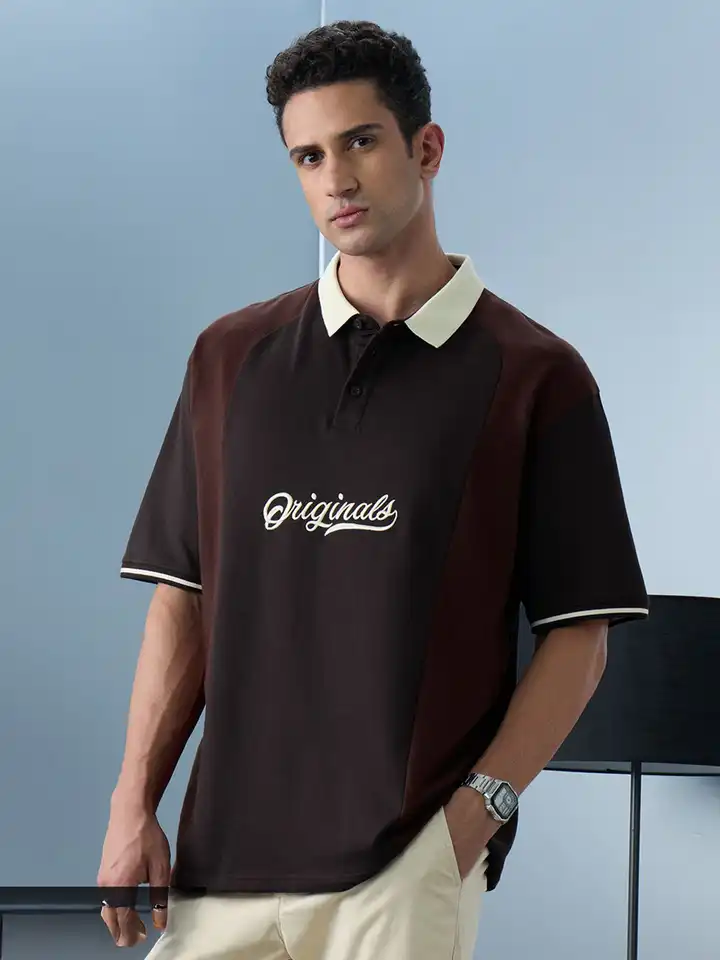 Buy The Souled Store Men Oversized Colourblocked Multicolor Polos
