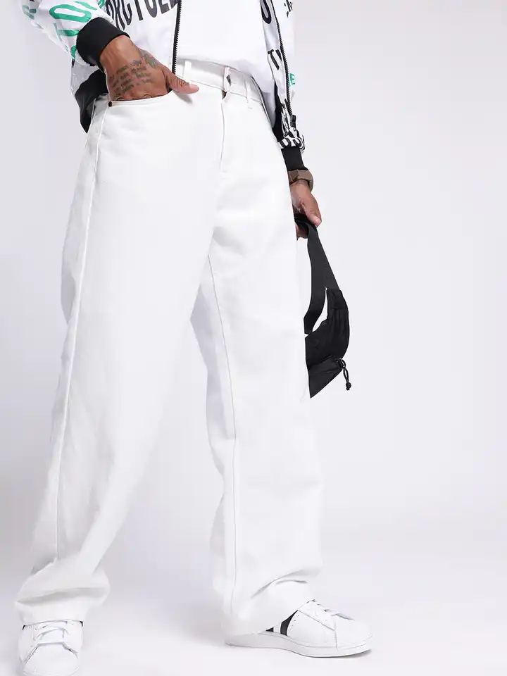 Buy glitchez Men Wide Leg Jeans - Jeans for Men 31179705 | Myntra