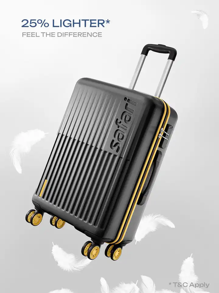 Buy Safari Set Of 3 Astra Neo Textured Hard Sided 8 Wheels Trolley