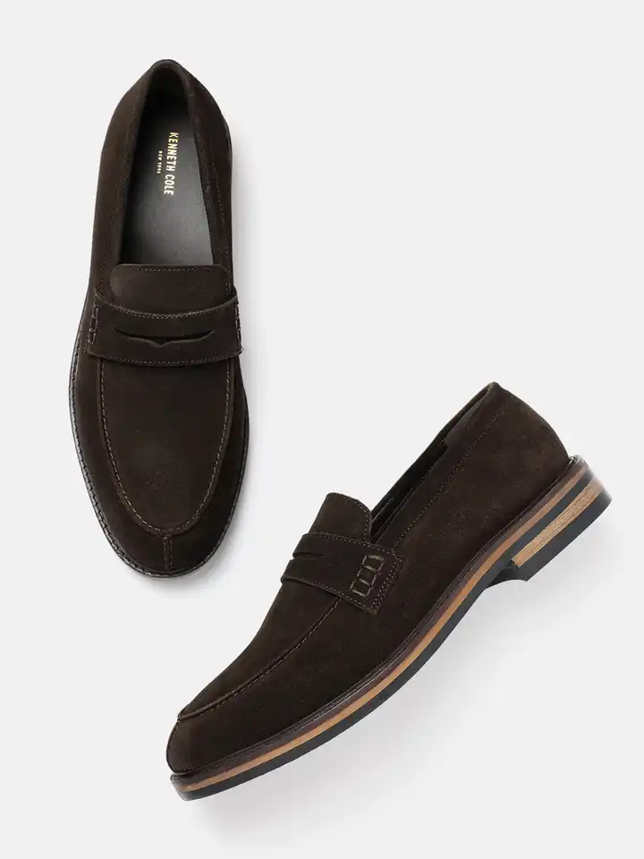Buy Kenneth Cole Men Suede Penny Loafers - Casual Shoes for  display picture 1
