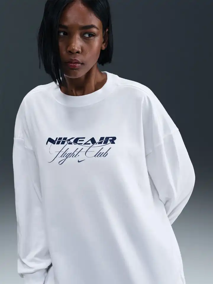 white nike long sleeve shirt womens