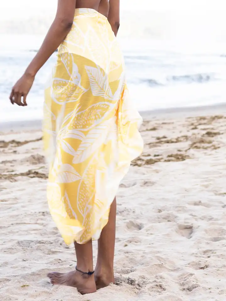 Sarong KECHIKA Pour Femme - Imprimé Floral Mango Citrus, Taille Unique, Neuf Avec Étiquettes