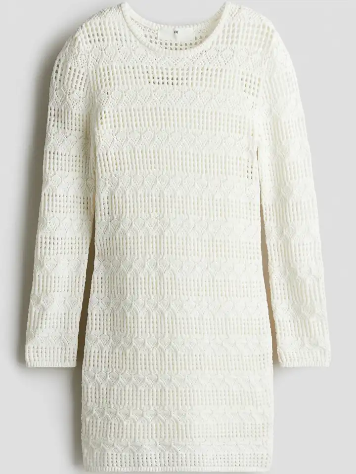 chinese dress ladies NWT H&M Coachella Collection Crochet Cover Up Tunic-Size Small – Second Bite