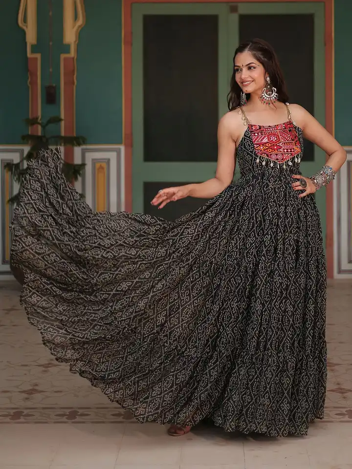 Buy GLOSIA DESIGN Women Ethnic Motifs Printed Maxi Dress - Ethnic Dresses  for Women 36849177 | Myntra