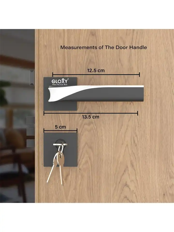 Buy GLOXY Zinc Mortise Satin Finish Door Lock Handle Set with