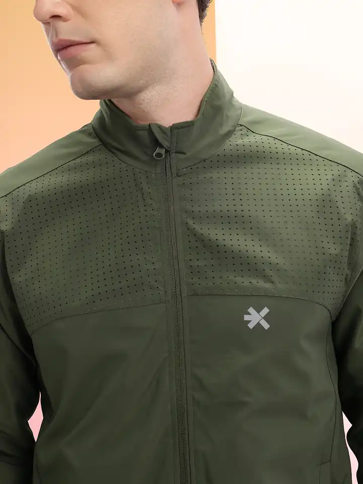 Buy HRX by Hrithik Roshan Perforated Detail Mock Collar Running