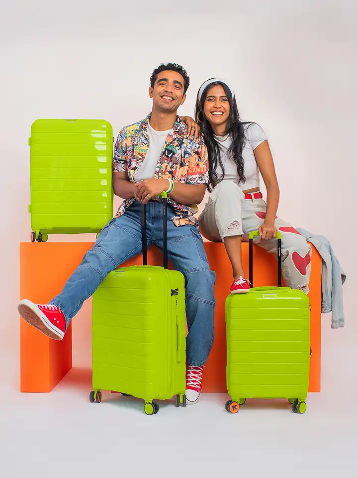 Buy Nasher Miles Vienna Polypropylene Set of 3 S/M/L Green Trolley