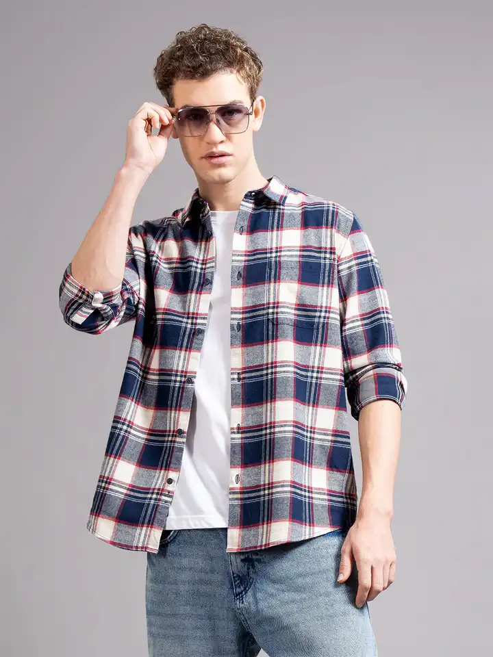 British Club Mens Slim Fit Flannel Shirts Club Room Men's Regular-Fit Flannel Shirt, Created For British Club Mens Slim Fit Flannel Shirts Club Room Men's Regular-Fit Flannel Shirt, Created For