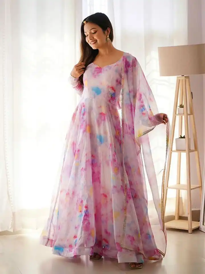 Buy Siya Fashion Embellished Georgette Fit & Flare Ethnic Dresses - Dresses  for Women 37259363 | Myntra