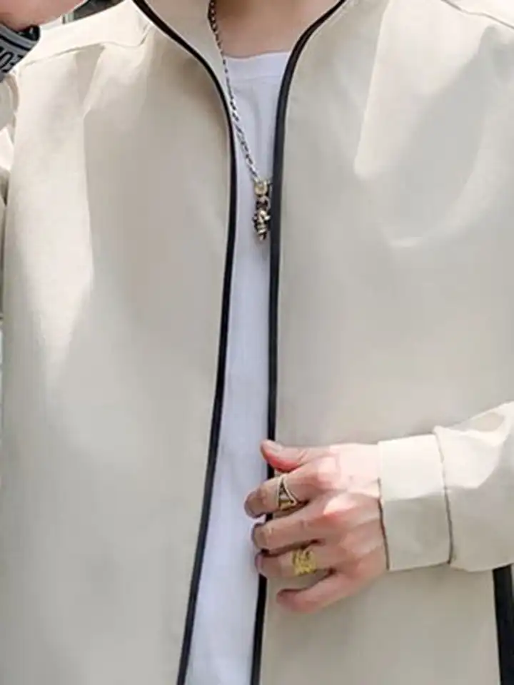 Buy StyleCast x Revolte Men Zip Detail Stand Collar Open Front