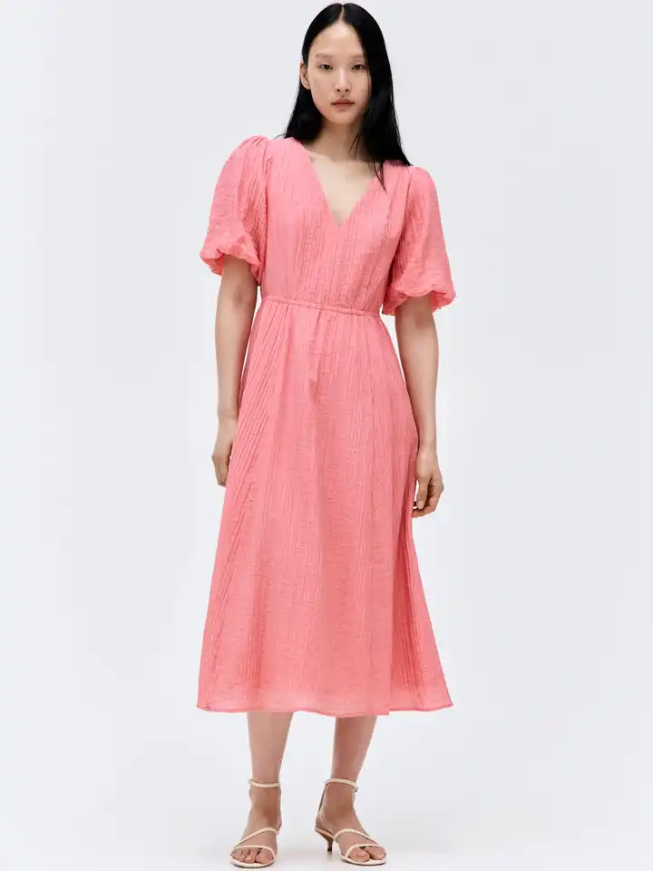 Buy H&M Women Solid Fit And Flare Maxi Dress - Dresses for Women 33382113 |  Myntra