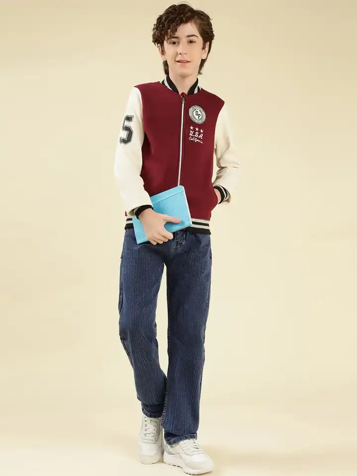 Buy Lil Tomatoes Boys Colourblocked Fleece Windcheater Outdoor