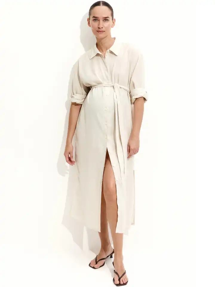 chinese dress ladies The Linen Shirt in White White / Xs