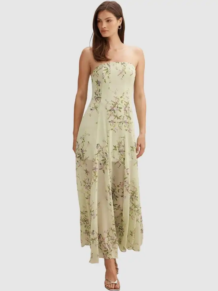 knee length dresses for ladies Forever Blooming Floral Midi Dress