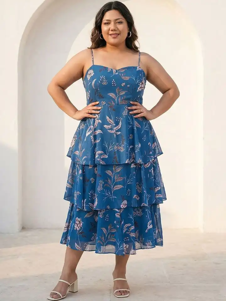 slim fit dress slacks Sunburst Multifloral Georgette Fit & Flare Dress – Ruffleberry