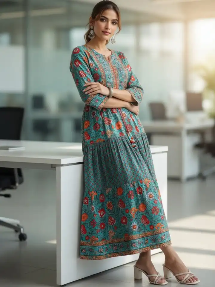 Line Dress Myntra Midi Buy TREND ME Floral Print A-Line Midi Dress Dresses  For Women