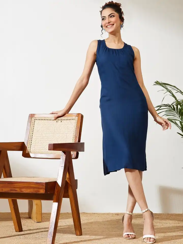 sachin and babi light blue dress Vardan Pure Viscose Rayon Long Dresses main image 0