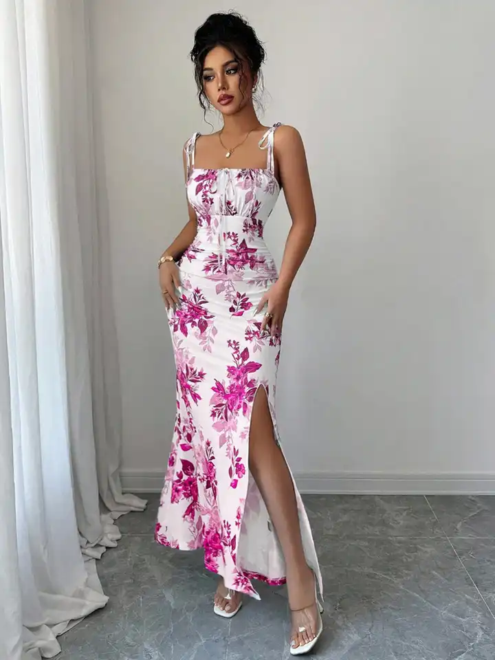 Buy Suo Floral Print Bodycon Maxi Dress - Dresses for Women 40012497 |  Myntra