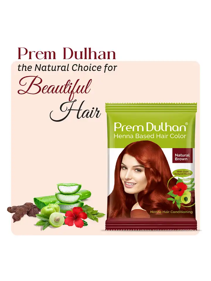 Buy Prem Dulhan Set Of 40 Henna Based Hair Color-10g Each-Natural