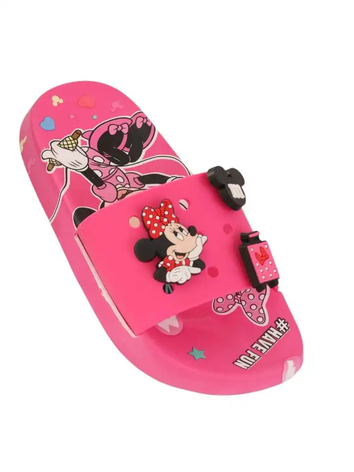 Buy Disney By Yellow Bee Girls Printed Rubber Sliders - Flip Flops