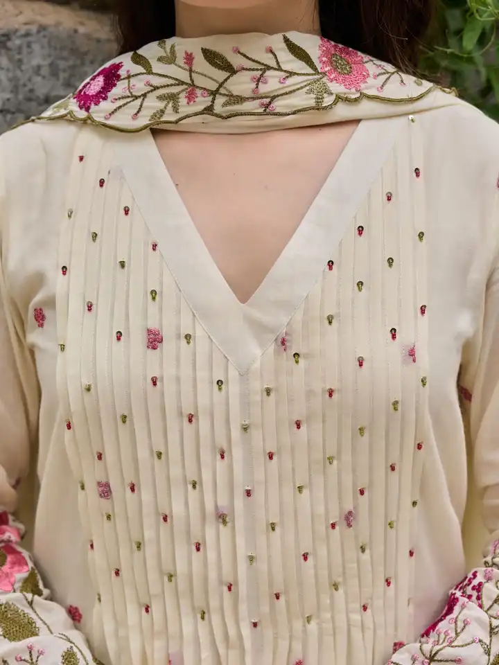 white christmas dresses Embroidered Edit Kurti – Generation International