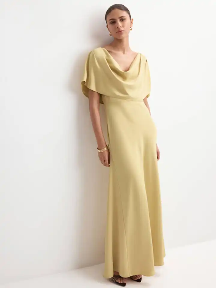 Buy MANGO Kimono Sleeve Ruffled Maxi Dress - Dresses for Women 40285247 |  Myntra