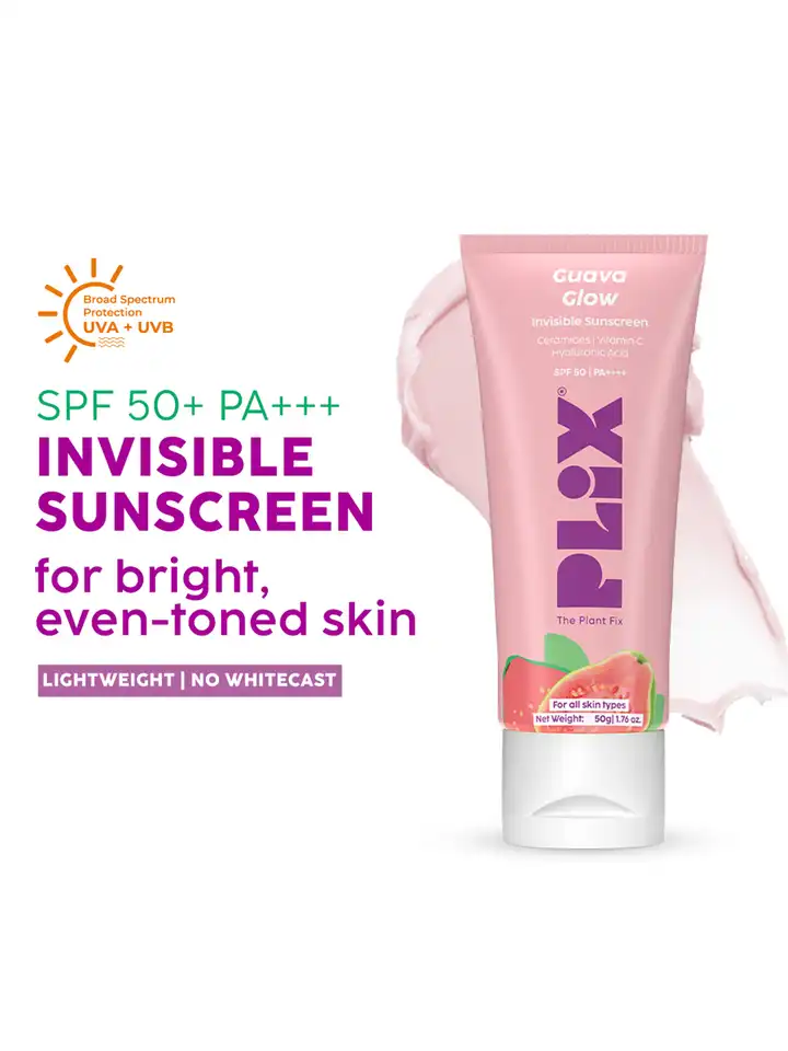 Buy PLIX THE PLANT FIX Guava Glow Invisible Sunscreen Gel SPF50+