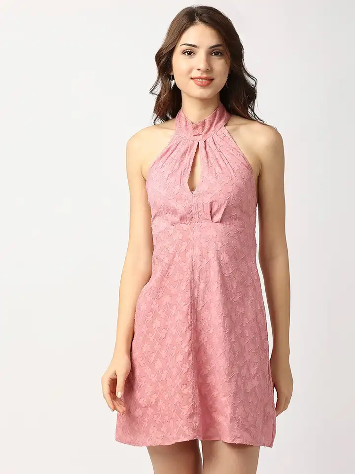 chinese dress ladies Lukea Long Sleeve Mini Dress | Mauve | Womens